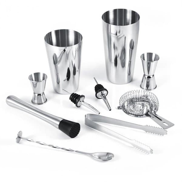 10-delars cocktailshakerset i rostfritt stål - 700 ml silver 700 silver