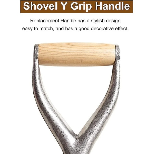 31mm Innerdiameter Järnspadehandtag Y-handtag Bra Handskydd Stark Trädgårdsspade i Järn