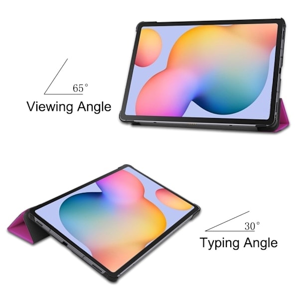 Samsung Galaxy Tab S6 Lite - Tri-Fold Fodral - Lila Purple Lila