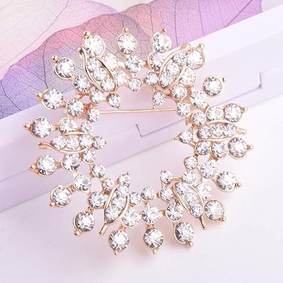 Brochenåle til Kvinder Guldtone Østrig Rhinestone Krystal Brochenåle Smykker