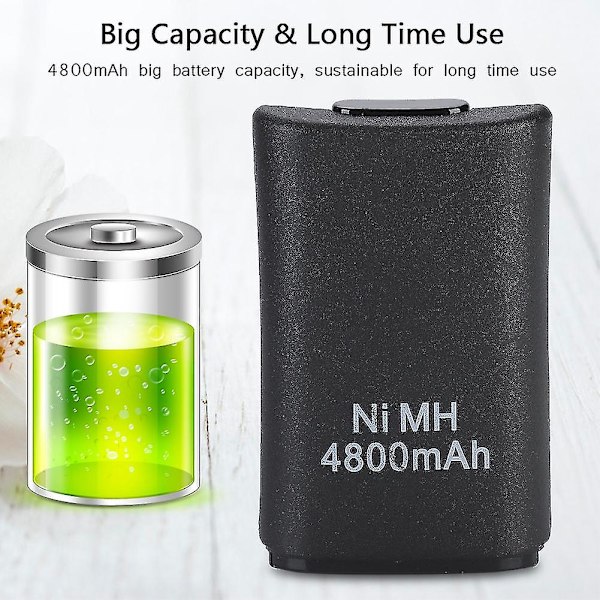 Laddningsbart Batteripaket för Xbox 360 4800mah Ersättningsbatteripaket för Xbox 360