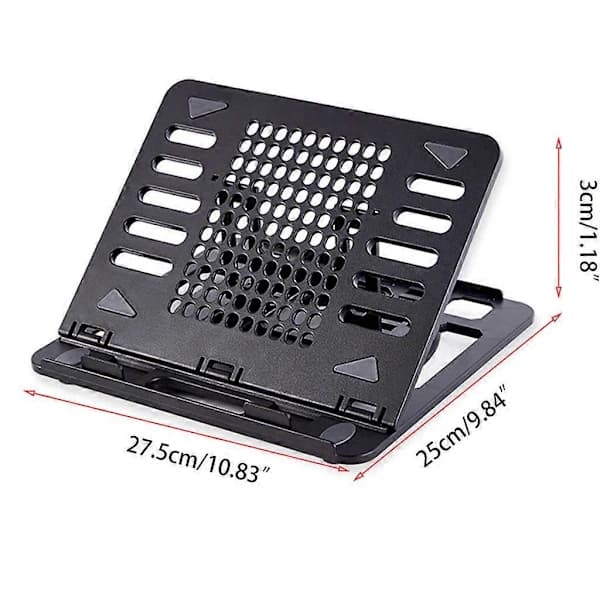 {PL}Justerbart laptopstativ 360° roterbart notebookholder bærbart sammenleggbart stativ med telefonholder for 11-17” bærbare datamaskiner Hvit