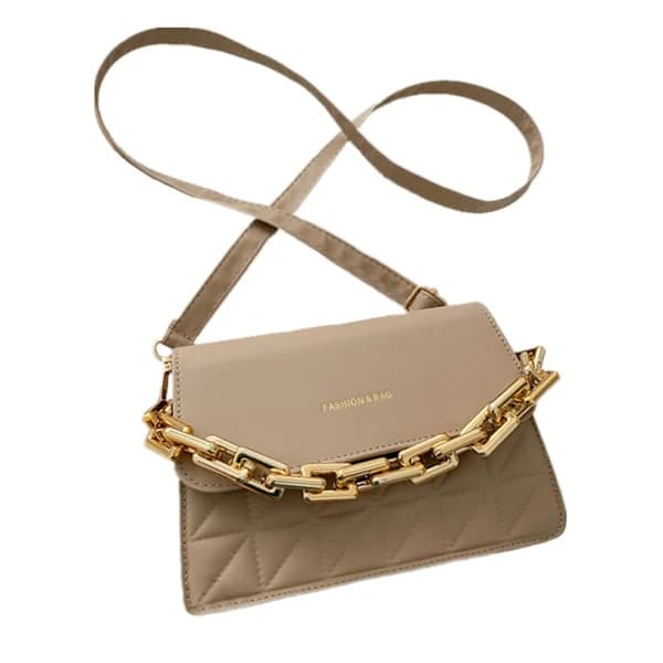 Kedjeväska Handväska Damväska Tangan Väskor beige
