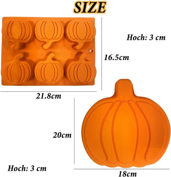 Halloween silikoneforme – græskar, 3D kage, chokolade, non-stick bageform