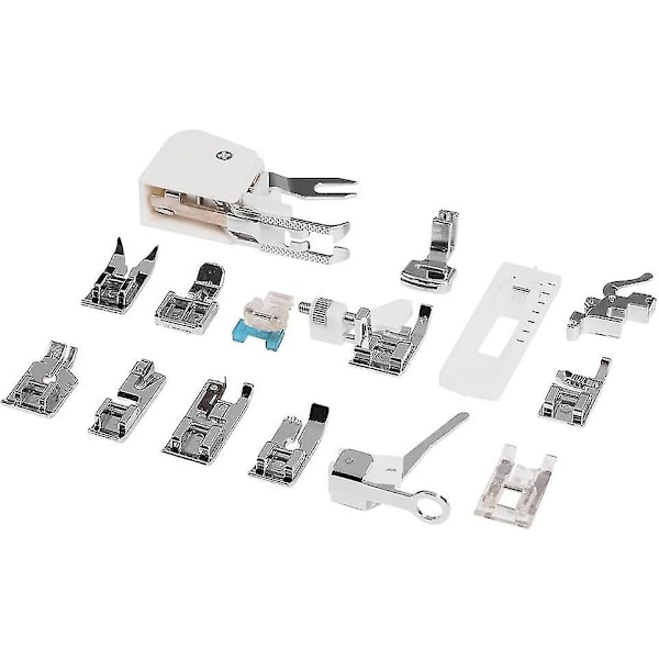 15-pack Sömnadsmaskin Tryckfötter Set Gångfot Kit För Brother Singer Hushålls Sömnadsmaskin