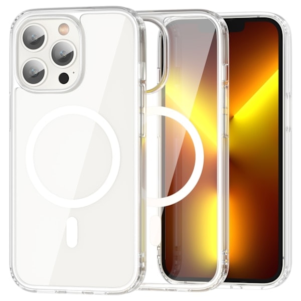 ColorPop iPhone 13 Pro Max -kuori CH MagSafe Läpinäkyvä/Valkoinen