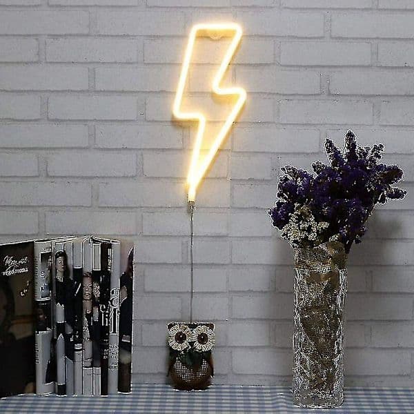 2 stk LED-neonlys, lynformet lampe, atmosfærebelysning