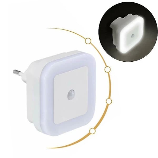 [PL】 LED Nattlampe Plug In Vegger Med Skumringssensor 2-pakning