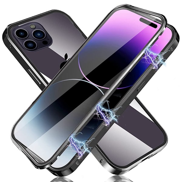 iPhone 15 Pro - Stilig Magnetisk Dobbeltsidig Deksel