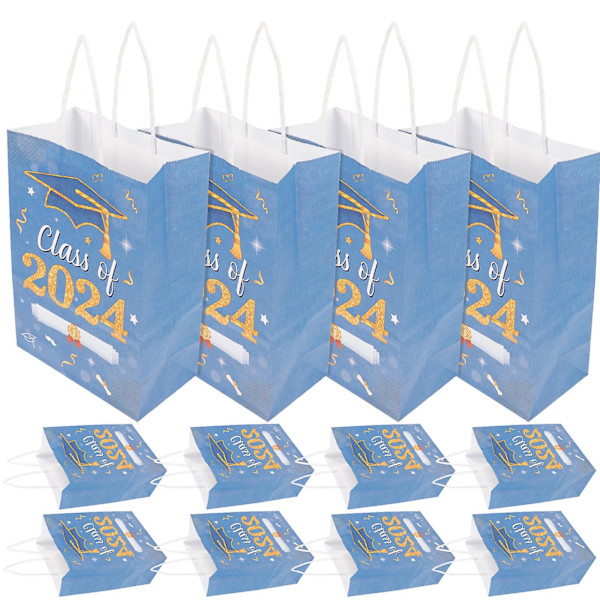 12 stk. Gaveposer til Graduation Godteriposer Papir Gaveposer Party Favorposer Håndholdte Gaveposer