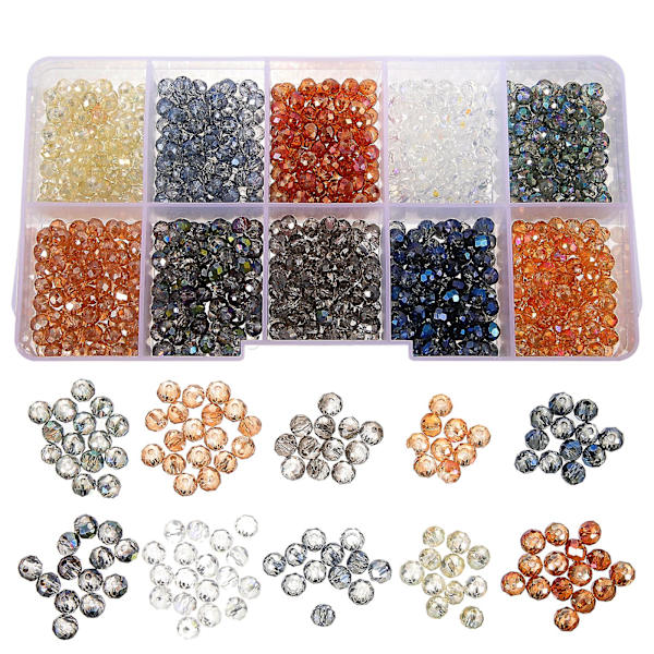 1 eske med smykke DIY-perler, glassperler, løse perler, små glassperler, DIY-håndverksglassperler