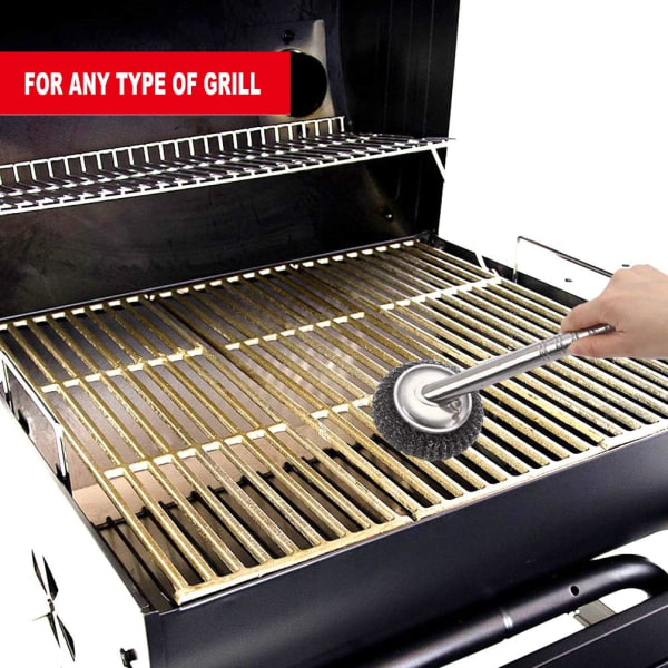 Grillskrape for reise, grillbørste - Sikker børstefri grillbørste i rustfritt stål