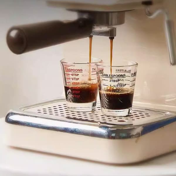 Espresso Shot Glas Mätkopp VIT 60ML 60ML vit