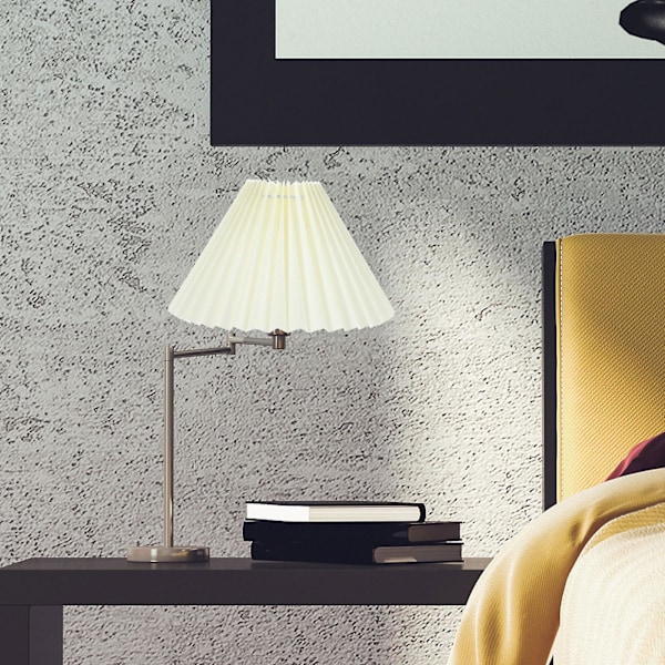 DIY Lampskärm Plisserad Lampöverdrag Vardagsrum Sovrum Tyg Lamp Skydd