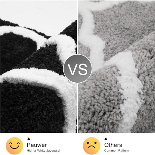 Mikrofiber Bade- og Toilettæppe, Skridsikkert, Absorberende og Maskinvaskbart[PL]