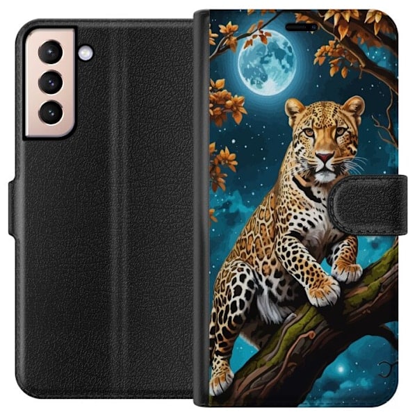 Samsung Galaxy S21 Plånboksfodral Leopard