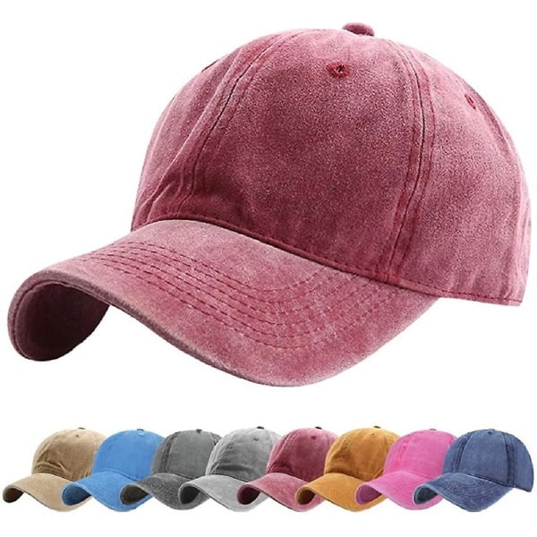 Unisex vintage cap Justerbar cap Solida hattar för utomhussporter