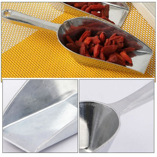 2 st Pooper Scooper Metallisk Torr Behållare Skopa Pommes Frites Skopa Torr Mat Skopa Köksverktyg Skopor