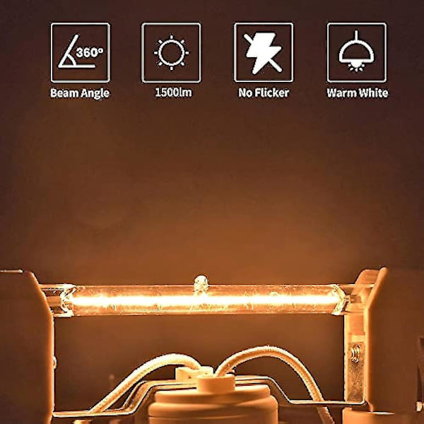 100W 118mm R7s Dæmpbar Halogen Pære Varm Hvid 2800K r7s Lineær Spotlight AC220-240V til Hjemmebelysning, Arbejde, Sikkerhed, Gadelampe, osv. (5 stk)