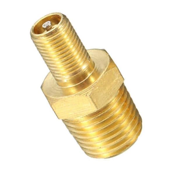 Messing Schrader-ventil 1/4\" NPT han gevind korrosionsbeskyttelse tankventil til luftkompressorer