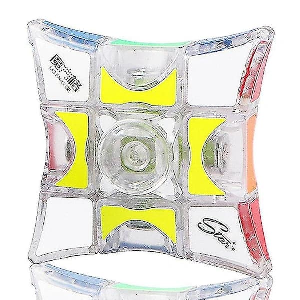 Fidget Spinner Magic Cube Anti-stress Brainstorm Finger Legetøj Floppy Cube Puslespil Enkel & Sjov Løsning Sort