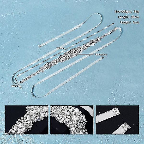 Marquise Rhinestone Handsydd Brudbälte, Bröllopsgirdle, Kvinnotillbehör