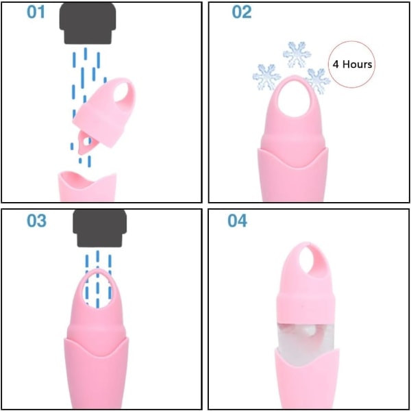Isrulle för ansikte och ögon, Gua Sha-massage ansiktsroller Gua Sha-massageset Gua Sha-ansiktsverktyg för hudvård och avslappning (rosa)