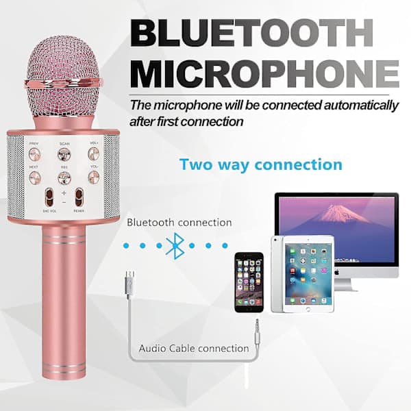 Bursdagsgaver, trådløs Bluetooth-karaokemikrofon CO