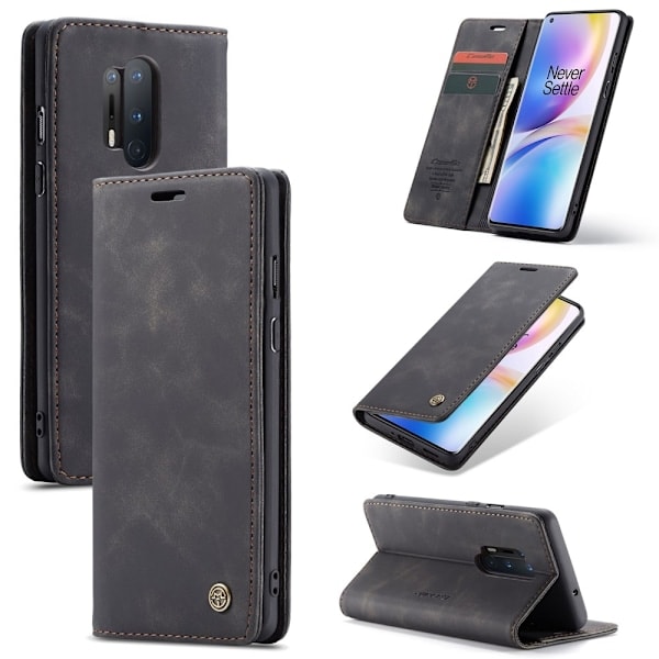 OnePlus 8 Pro - CASEME Pung Etui - Sort Black Sort