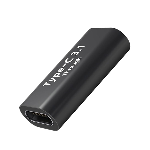 USB-C Hunn til USB-C Hunn Skjøteadapter Kompakt Design, Svart