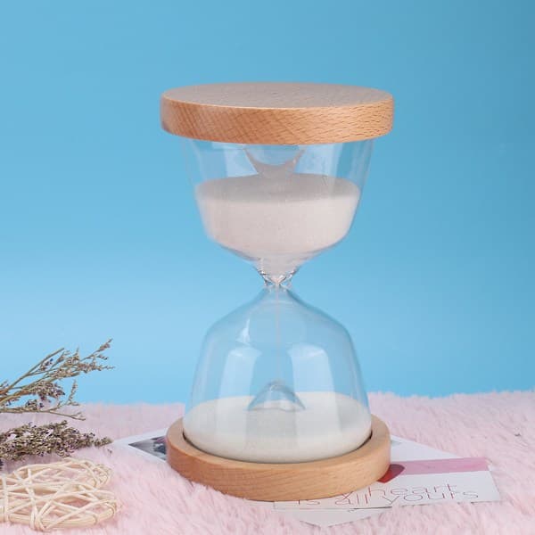 2 i 1 Nyhed 15 Minutters Timeglas Sand Timer LED Natlampe
