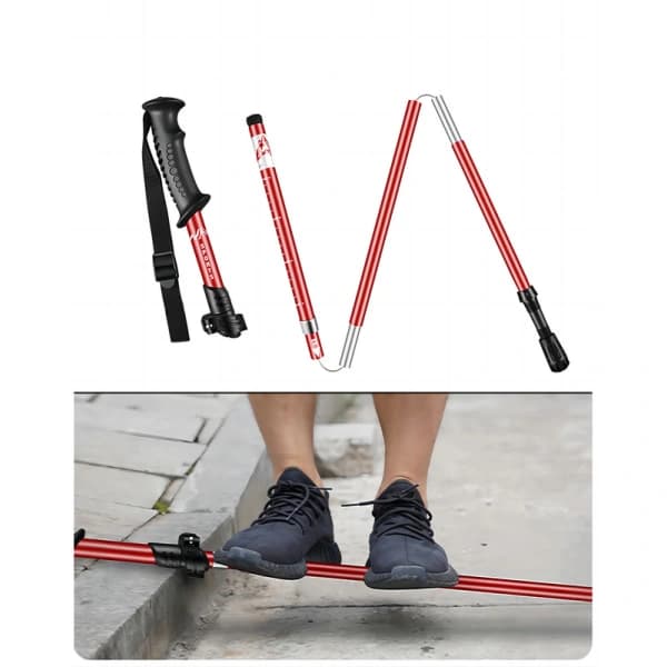 Telescopic Walking Poles for Nordic Walking with Adjustable T-Handle Blue
