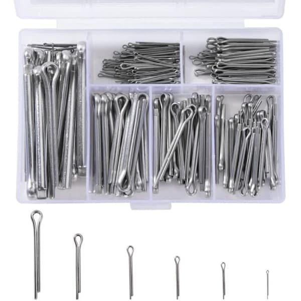 230 stk. rustfri splitstifter M1 M2 M2,5 M3 M4 M5 Sortiment af låsesplitter med opbevaringsboks【pl】