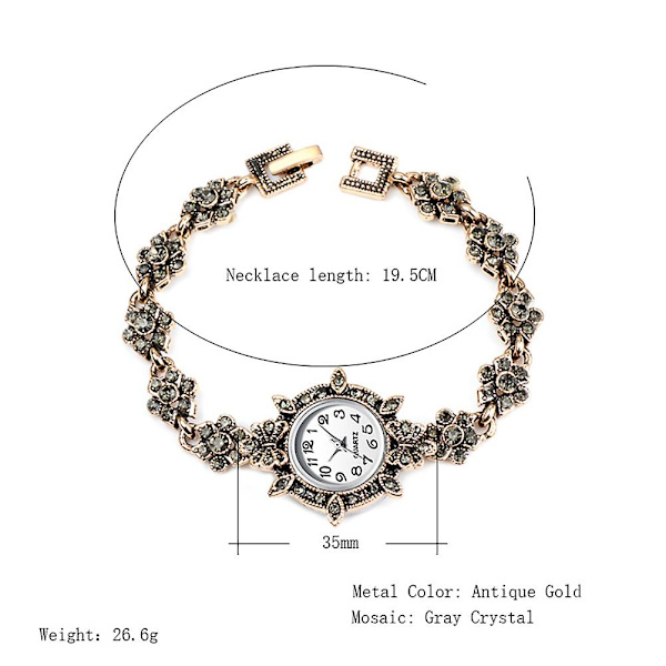 1 stk. Kreativ Dame Armbåndsur Dame Diamantur Retro Armbåndsur