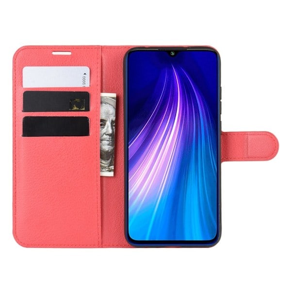 Xiaomi Redmi Note 8T - Litsi Lompakkokotelo - Punainen Punainen Punainen