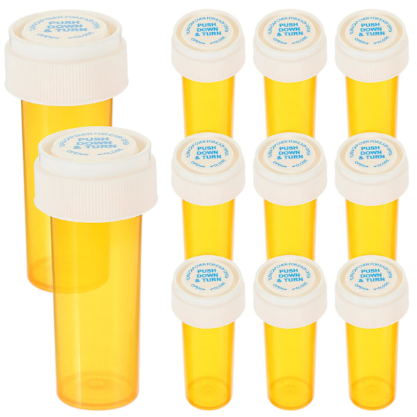 12 st Multifunktionella Pillerburkar Små Medicinflaskor Transparenta Pillerhållare (30 ml)