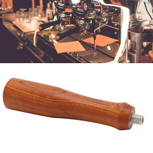 M10 Massivt trä kaffefilterhandtag Kaffe Portafilter Trähandtag för kaféverktyg Tillbehör