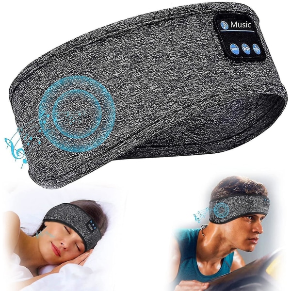 Trådlösa sömnhörlurar, sport Bluetooth 5.0 pannband med mikrofon, unisex musikhörlurar