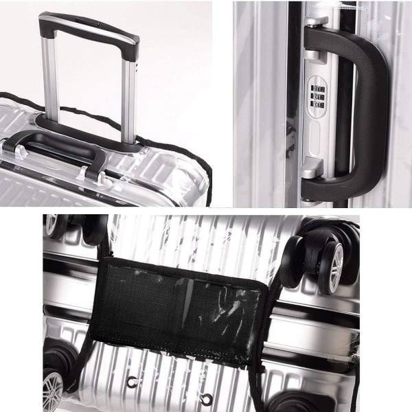 2 stk. Klar PVC Rejsetaske Cover Klar Vandtæt Ridsefast PVC