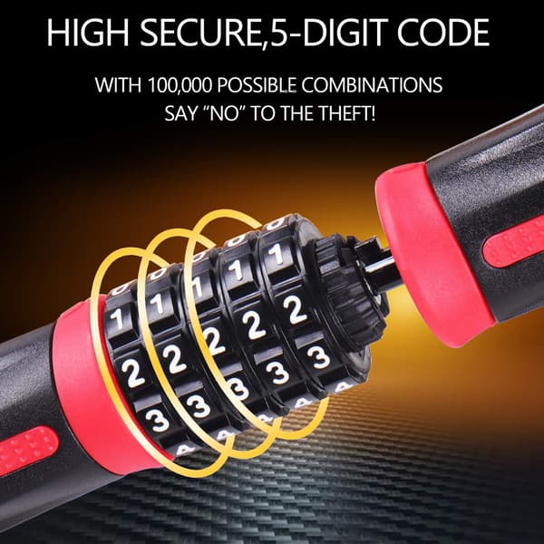 Bicycle Lock, Lock for Bicycle, Lock for Scooter, Bicycle Lock with Code, Motorcycle