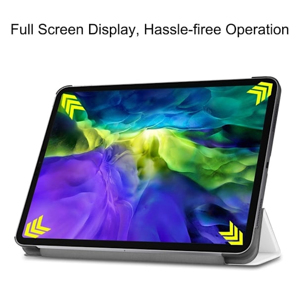 iPad Air 2025-2020 / Pro 11 Kotelo Tri-Fold Valkoinen