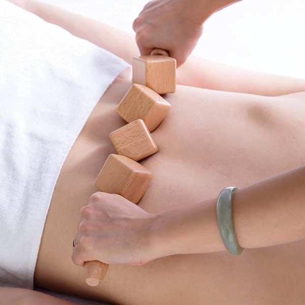 Trämassagerulleverktyg Massagerulle Tärningsmassage Maderoterapi Lymfdräneringsspade