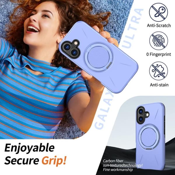 iPhone 17 Case - Metal with Rotation Function and MagSafe TPU Hybrid PC