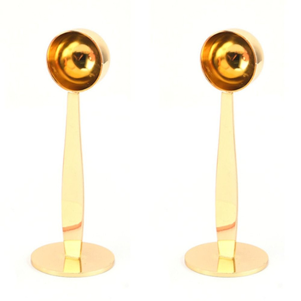2 st Kaffemått Kaffebönmått GULD