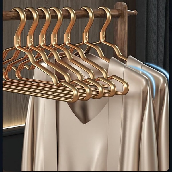 Klädhängare, 10-pack metallhängare med halkskydd