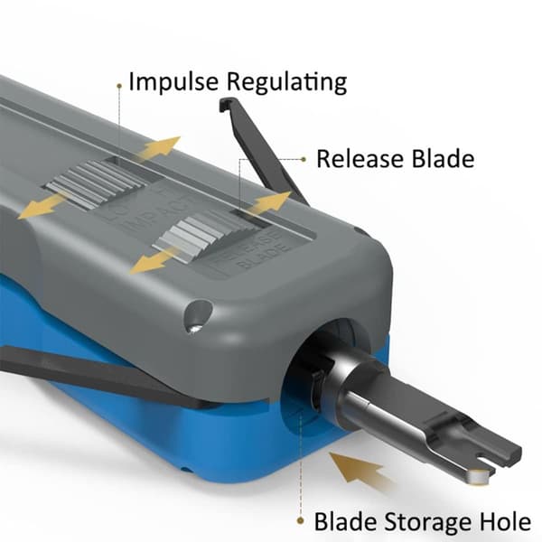 Punch Down Impact Tool Crimptång Kabelavdragare