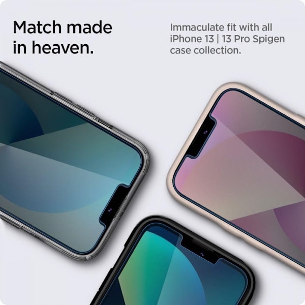 Spigen 14 Plus / iPhone 13 Pro Max \"Ez Fit\" 2-PACK Skjermbeskytter Privacy