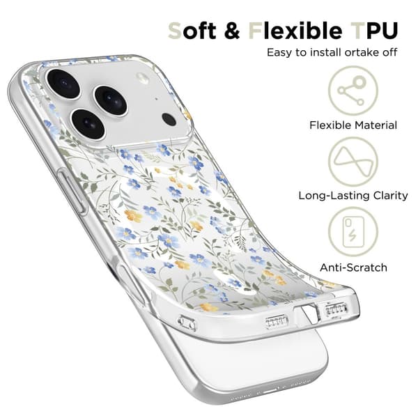 Tech-Protect iPhone 17 Pro Deksel MagSafe FlexAir Spring Flowers