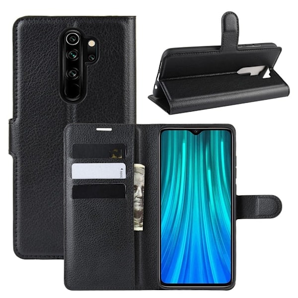 Xiaomi Redmi Note 8 Pro - Litchi Pung Etui - Sort Sort Sort