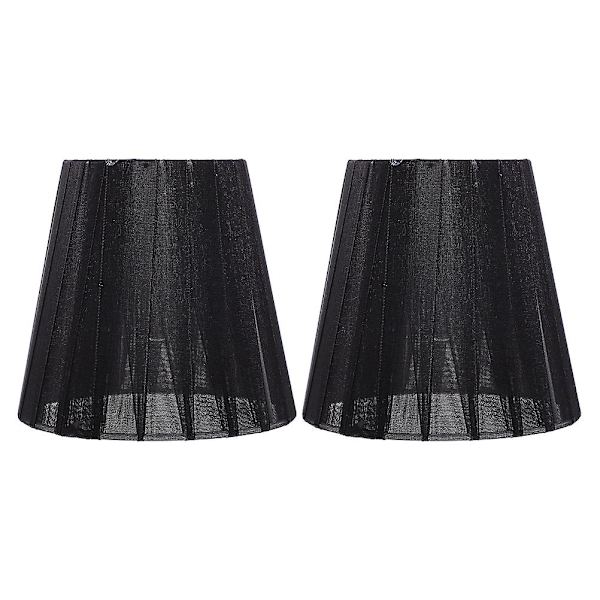2 st Translucent Gauze Lampskärm Ljusskydd Lampskärm för Dekoration Svart